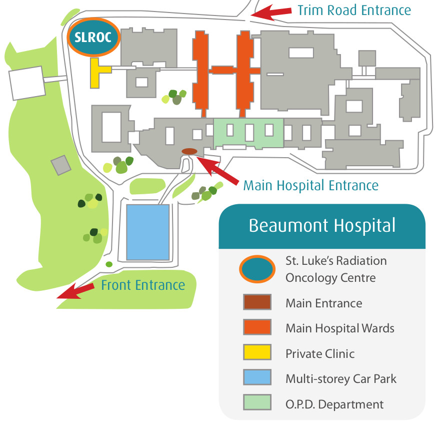 Location of St Luke's in Beaumont Hospital